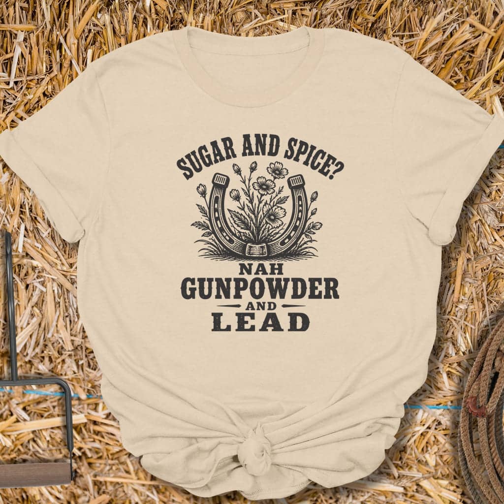 Printify T-Shirt Sand / S Gunpowder And Lead Tee