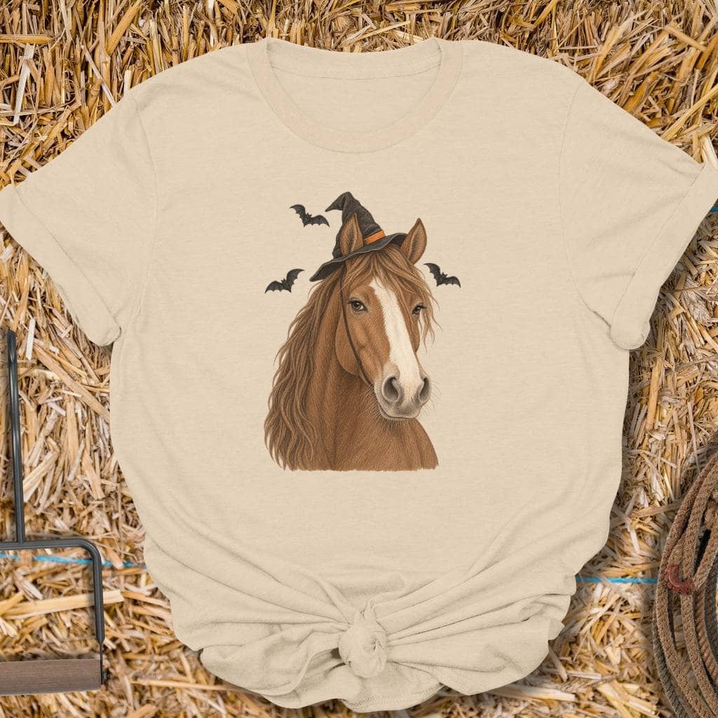 Printify T-Shirt S / Sand Horse Witch Tee